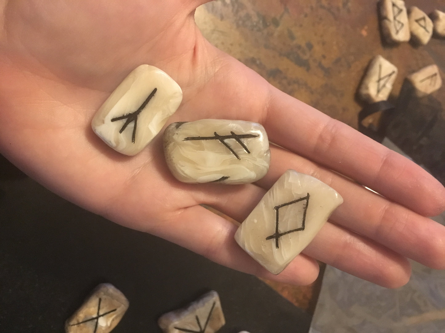 "I Need Faux Marble Rune Stones"